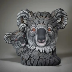 Mummy and Baby Koala Bear Bust Sculpture