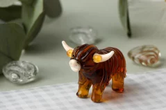 Glass Highland Cow Figurine